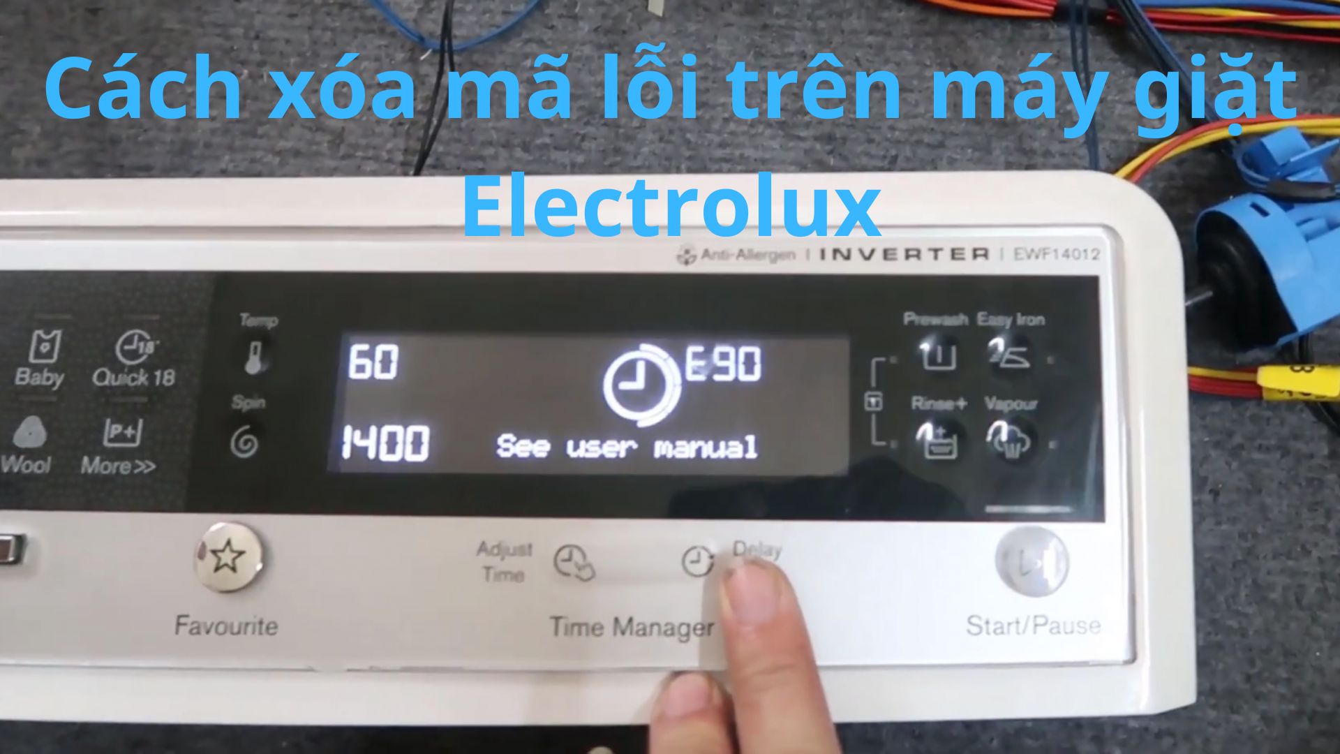 Cách kiểm tra mã lỗi trên máy giặt Electrolux