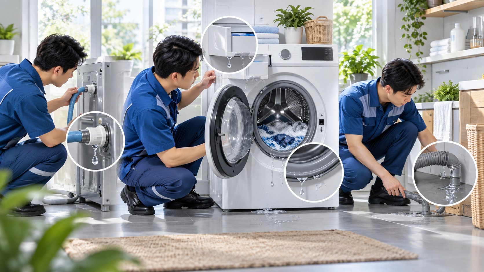 Máy giặt bị rò nước: Cách tìm vị trí và xử lý 1 Ảnh minh hoạ: Máy giặt bị rò nước: Cách tìm vị trí và xử lý