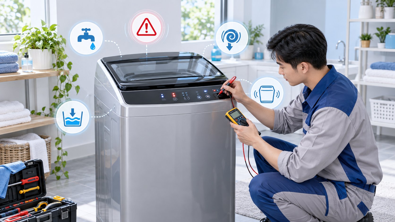 Máy giặt LG cửa trên - Tổng hợp 1 số mã lỗi thường gặp 5 Ảnh minh hoạ: Mã lỗi máy giặt LG cửa trên: nguyên nhân, cách xử lý