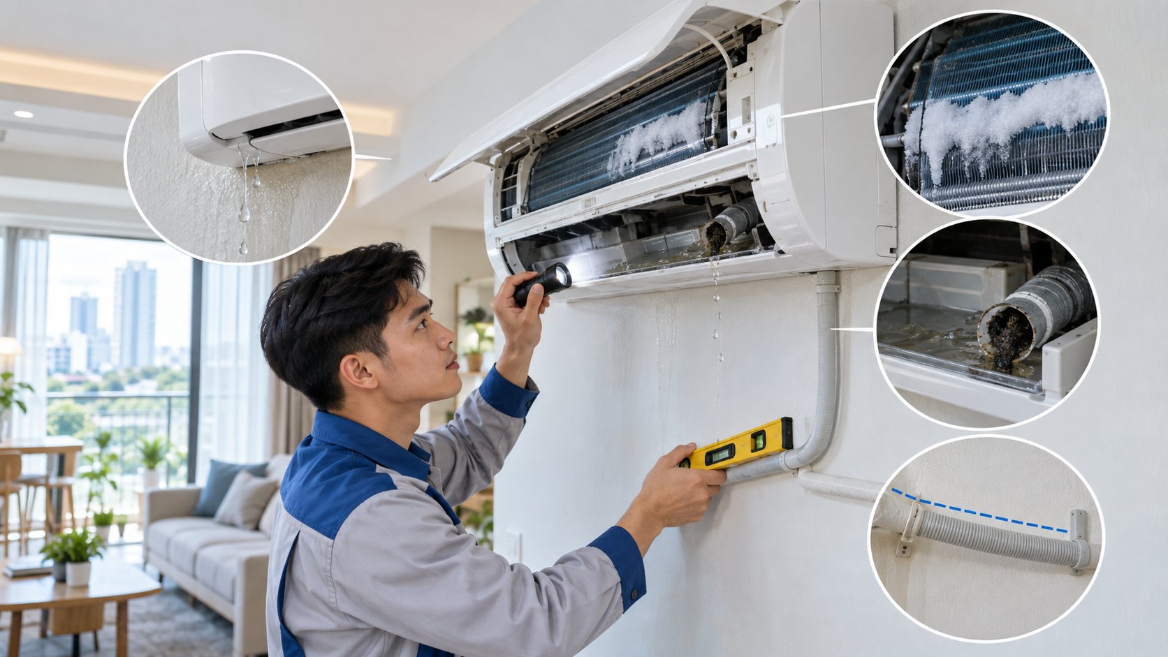 Điều hòa chảy nước: Nguyên nhân và cách xử lý 1 Ảnh minh hoạ: Điều hòa chảy nước: Nguyên nhân và cách xử lý