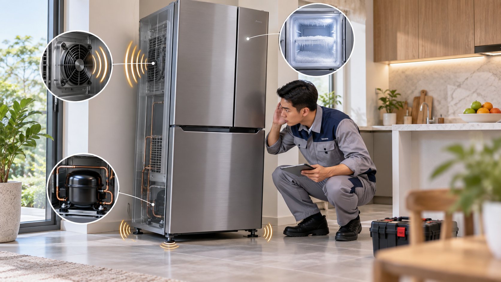 Tủ lạnh Hitachi kêu to: Nguyên nhân và cách xử lý 1 Ảnh minh hoạ: Tủ lạnh Hitachi kêu to: Nguyên nhân và cách xử lý