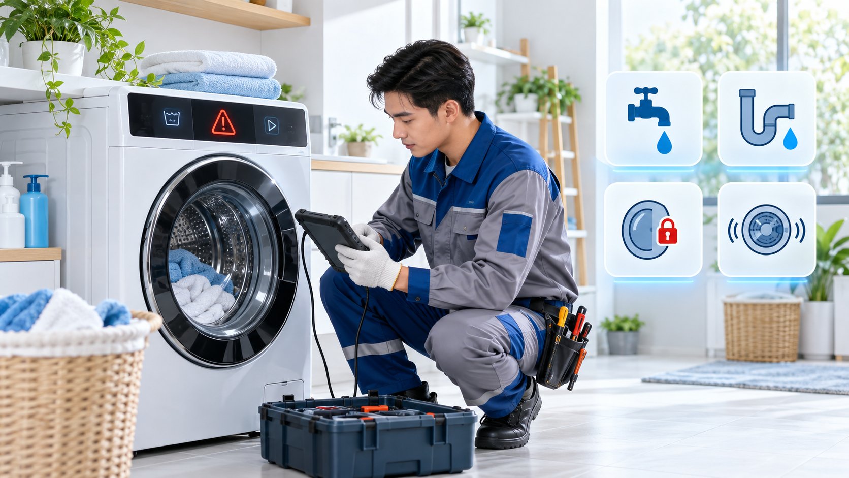 Các lỗi thường gặp của máy giặt Panasonic 1 Ảnh minh hoạ: Lỗi máy giặt Panasonic: Mã lỗi và cách xử lý