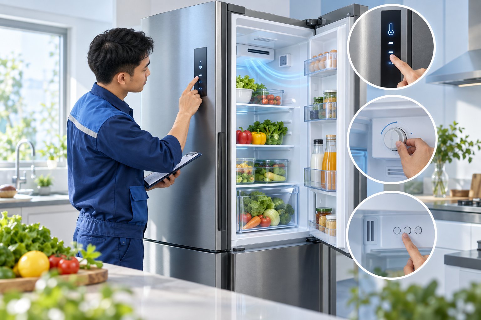 Cách chỉnh nhiệt độ tủ lạnh bảo quản thực phẩm tốt nhất 12 Ảnh minh hoạ: Cách chỉnh tủ lạnh Inverter đúng nhiệt độ