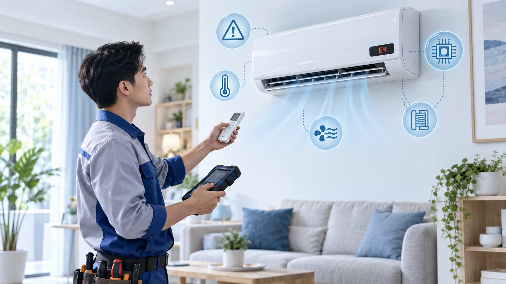 Cách kiểm tra mã lỗi bằng điều khiển điều hòa Panasonic 6 Ảnh minh hoạ: Kiểm tra mã lỗi điều hòa: Cách đọc và bảng tra cứu