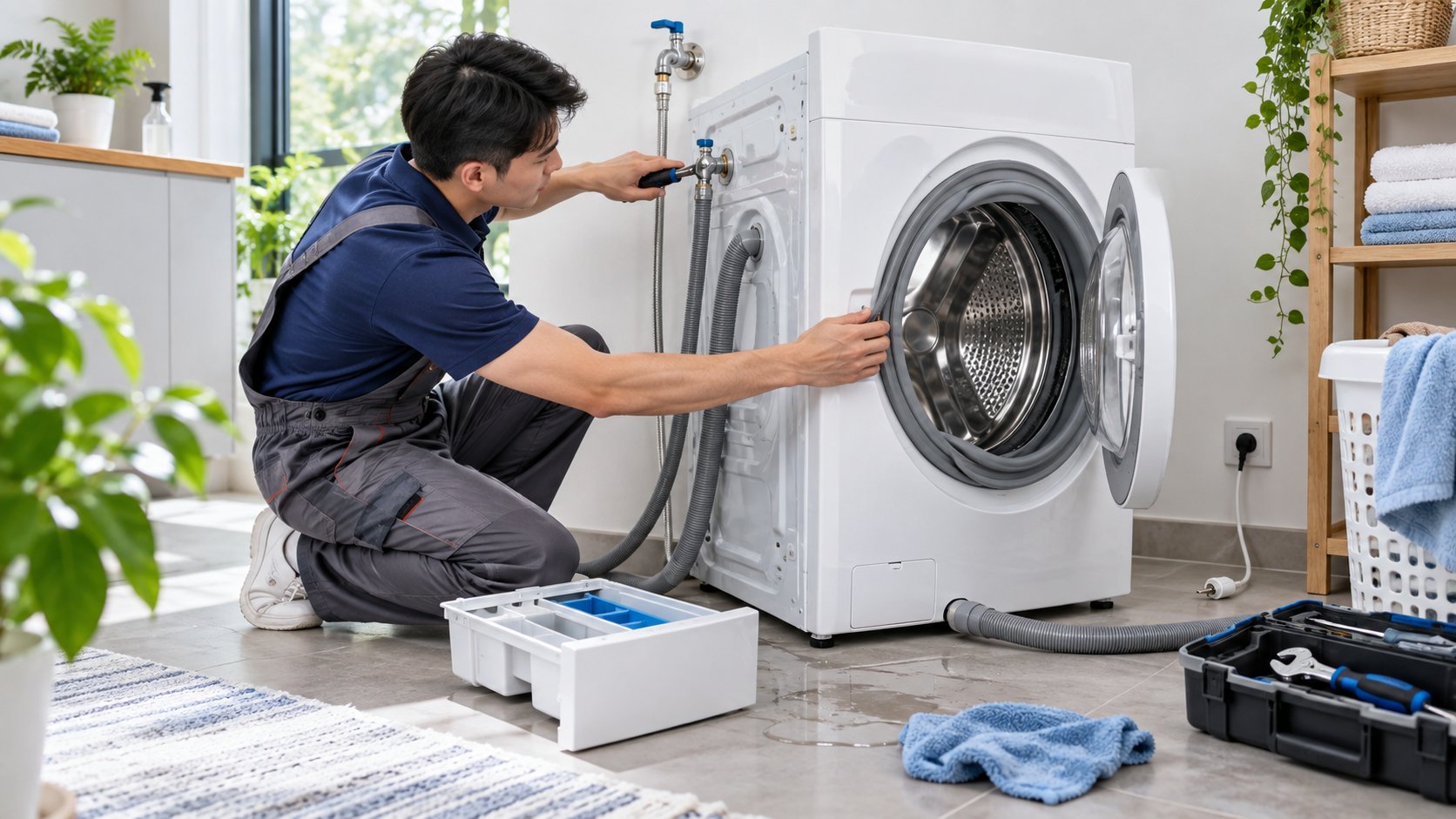 Máy giặt bị rò nước: Cách tìm vị trí và xử lý 2 Ảnh minh hoạ: Máy giặt bị rò nước: Cách tìm vị trí và xử lý