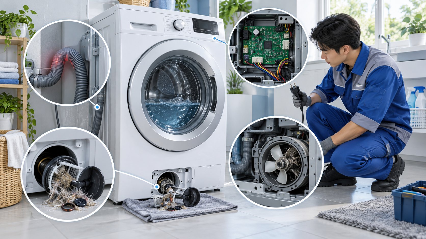 Máy giặt không xả nước: Cách kiểm tra an toàn 1 Ảnh minh hoạ: Máy giặt không xả nước: Cách kiểm tra an toàn
