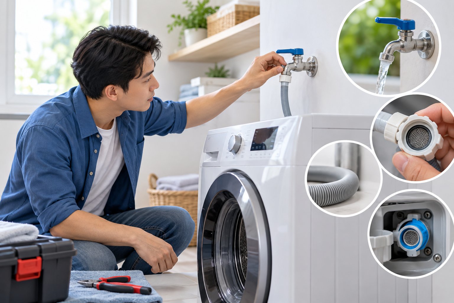 Máy giặt không cấp nước: Cách kiểm tra an toàn 1 Ảnh minh hoạ: Máy giặt không cấp nước: Cách kiểm tra an toàn