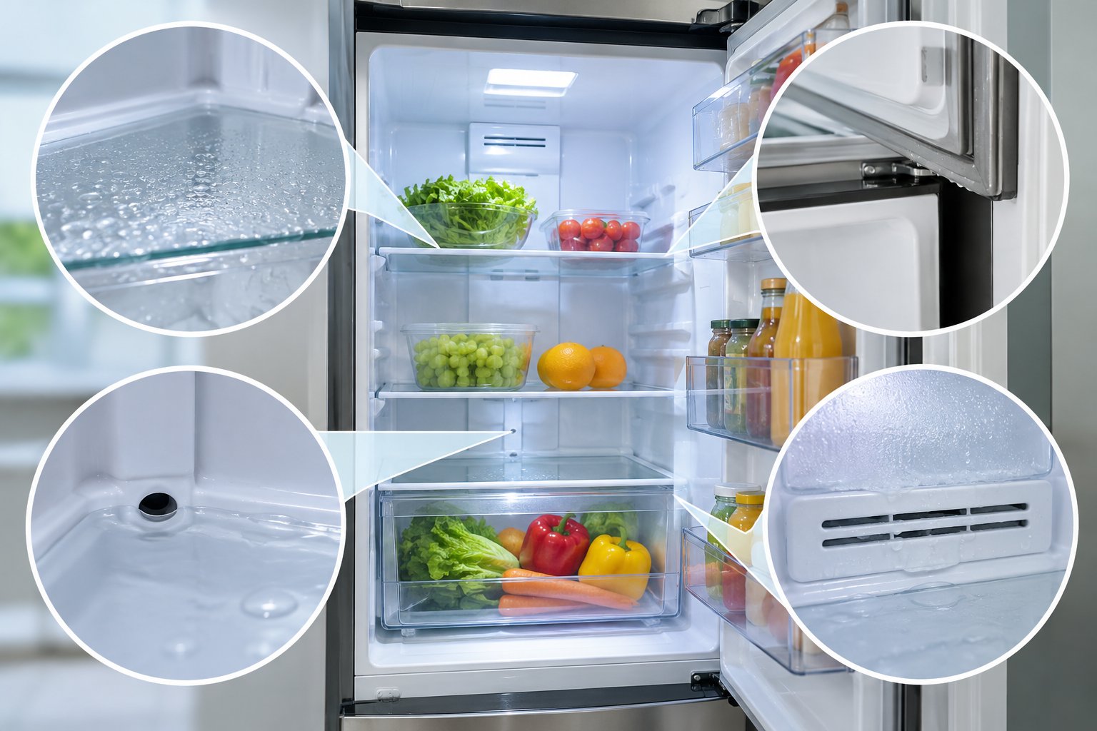 Tủ lạnh đọng nước trong ngăn mát: Cách xử lý 1 Ảnh minh hoạ: Tủ lạnh đọng nước trong ngăn mát: Cách xử lý