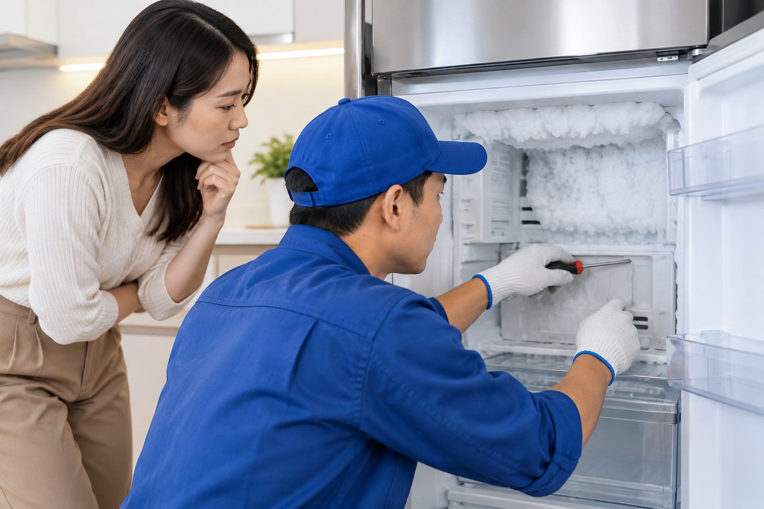 Tủ lạnh đóng tuyết dày ngăn đá: Cách xử lý 3 Ảnh minh hoạ: Tủ lạnh đóng tuyết dày ngăn đá: Cách xử lý