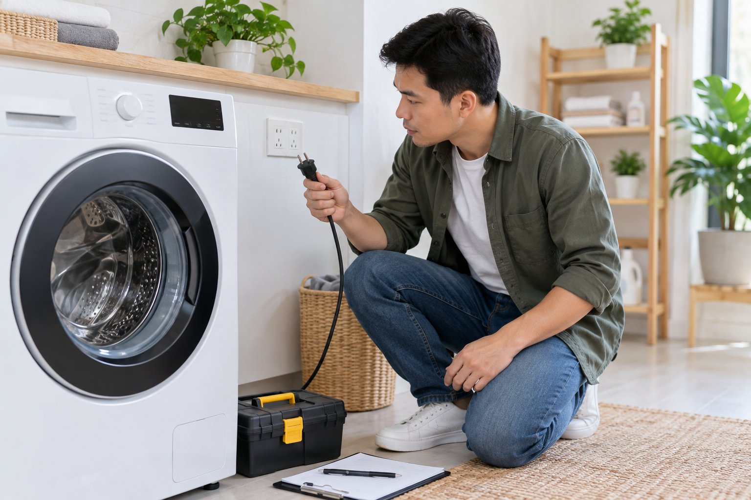 Máy giặt không lên nguồn: Cách kiểm tra an toàn 1 Ảnh minh hoạ: Máy giặt không lên nguồn: Cách kiểm tra an toàn