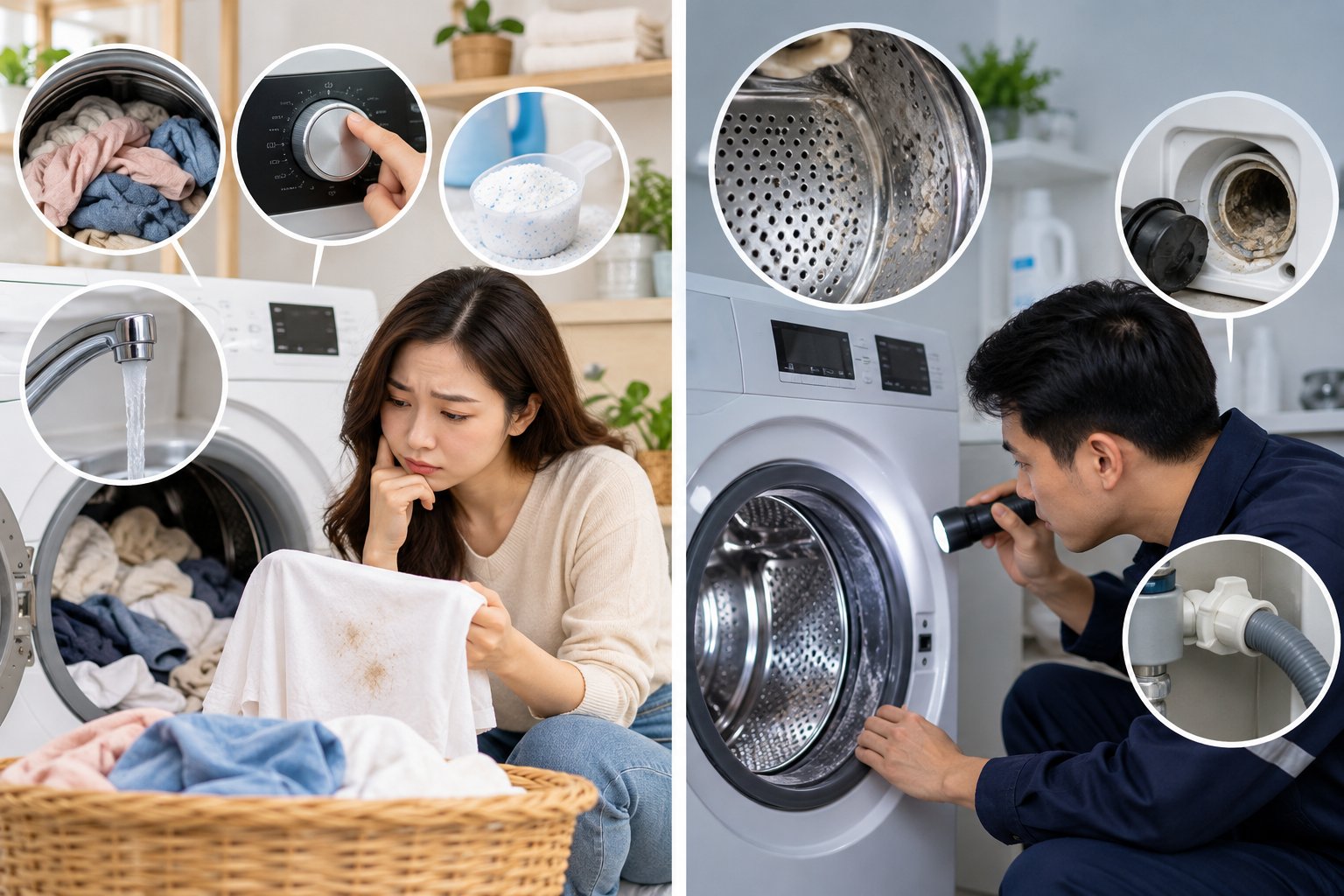 Máy giặt không giặt sạch: 5 bước kiểm tra tại nhà 2 Ảnh minh hoạ: Máy giặt không giặt sạch: 5 bước kiểm tra tại nhà