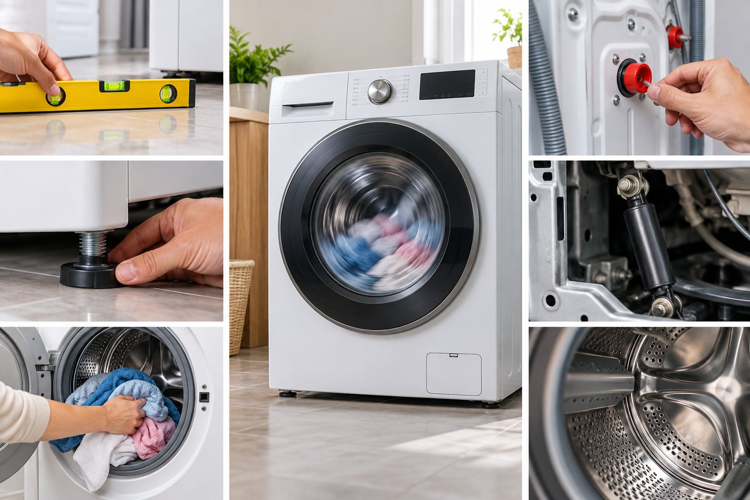Máy giặt rung lắc mạnh: Nguyên nhân và cách kiểm tra 1 Ảnh minh hoạ: Máy giặt rung lắc mạnh: Nguyên nhân và cách kiểm tra
