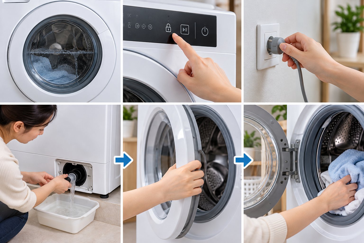 Máy giặt không mở được cửa: Cách xử lý an toàn 1 Ảnh minh hoạ: Máy giặt không mở được cửa: Cách xử lý an toàn