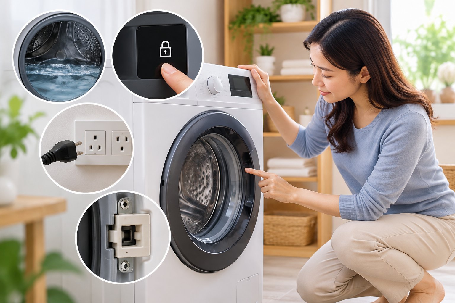 Máy giặt không mở được cửa: Cách xử lý an toàn 3 Ảnh minh hoạ: Máy giặt không mở được cửa: Cách xử lý an toàn
