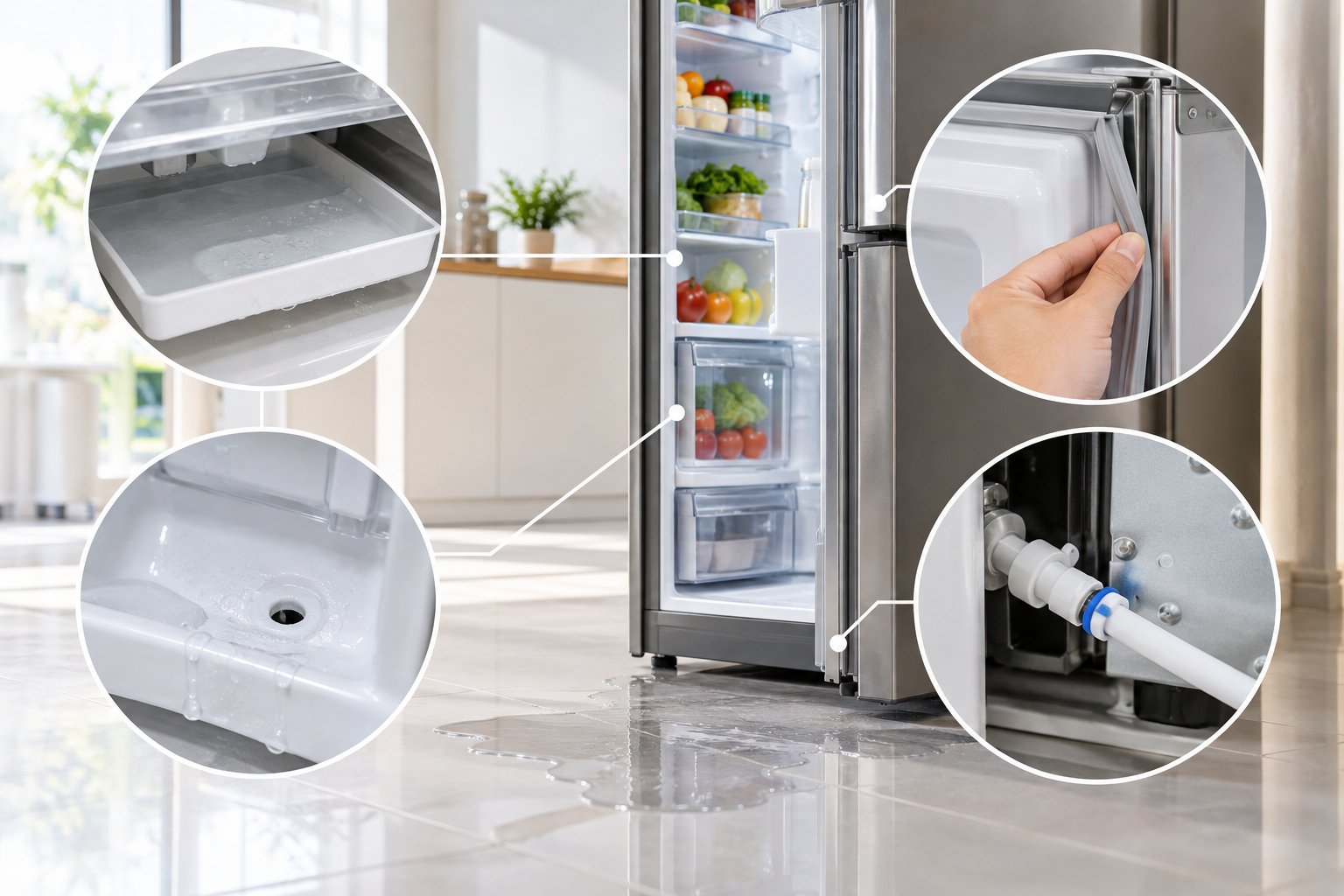 Tủ lạnh chảy nước ra sàn: Cách tìm đúng nguyên nhân 1 Ảnh minh hoạ: Tủ lạnh chảy nước ra sàn: Cách tìm đúng nguyên nhân