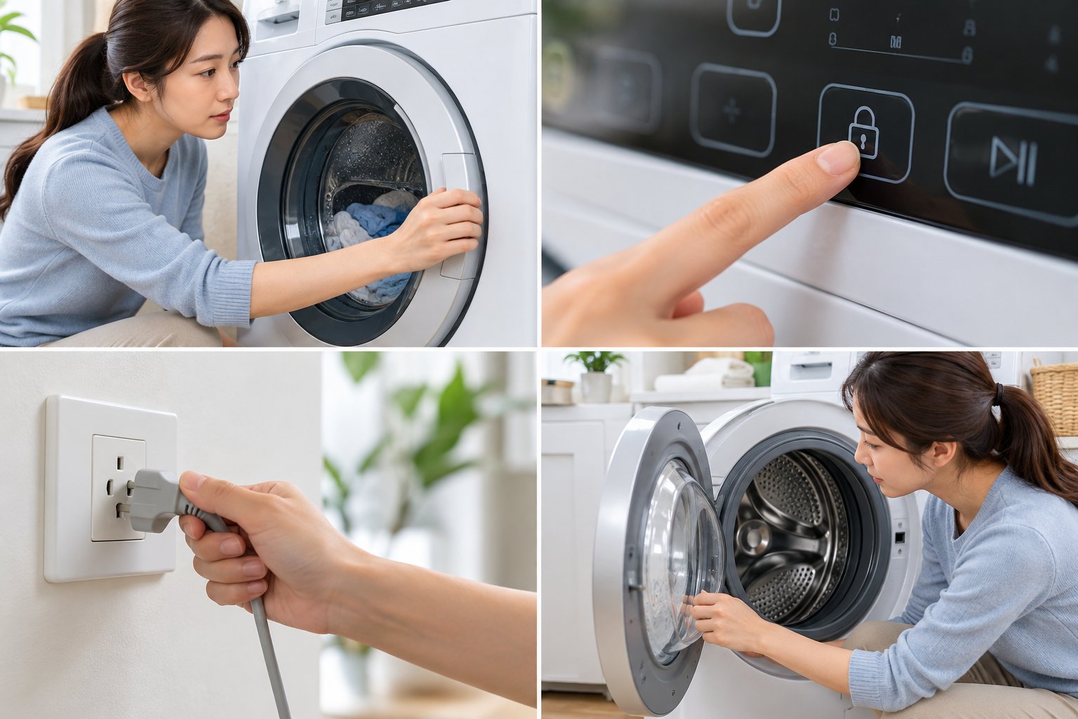 Máy giặt không mở được cửa: Cách xử lý an toàn 2 Ảnh minh hoạ: Máy giặt không mở được cửa: Cách xử lý an toàn