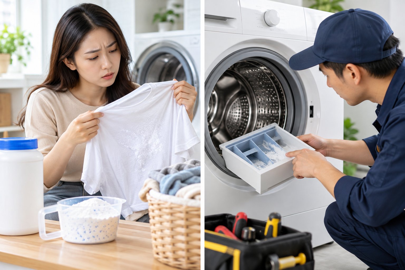 Quần áo còn bột giặt sau khi giặt: Cách xử lý 2 Ảnh minh hoạ: Quần áo còn bột giặt sau khi giặt: Cách xử lý