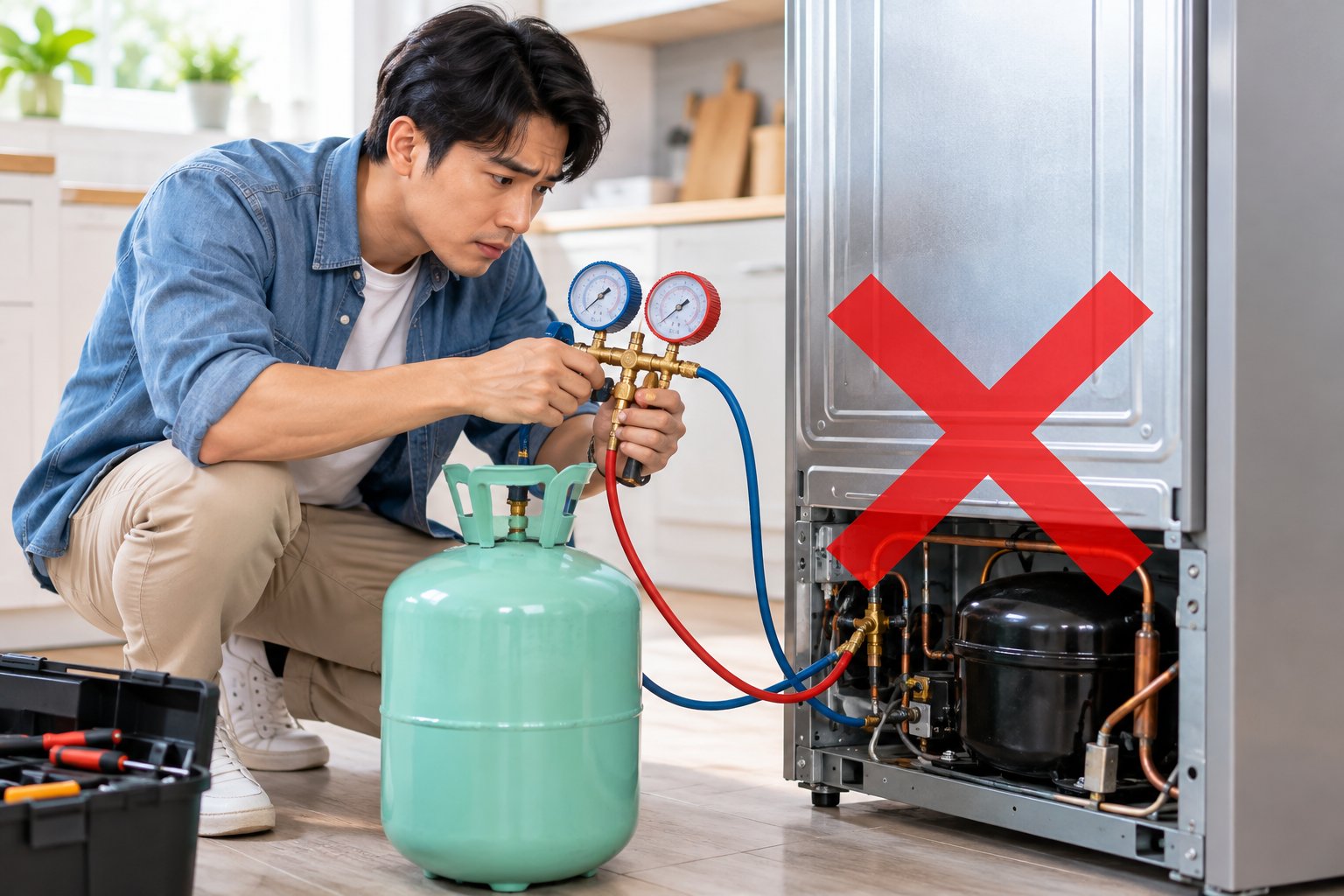 Dấu hiệu tủ lạnh rò gas: Nhận biết đúng cách 3 Ảnh minh hoạ: Dấu hiệu tủ lạnh rò gas: Nhận biết đúng cách