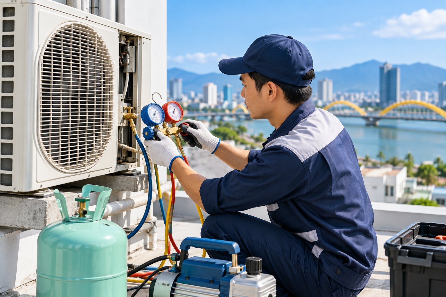 Bơm gas điều hòa Đà Nẵng: kiểm tra rò rỉ trước 3 Ảnh minh hoạ: Bơm gas điều hòa Đà Nẵng: kiểm tra rò rỉ trước