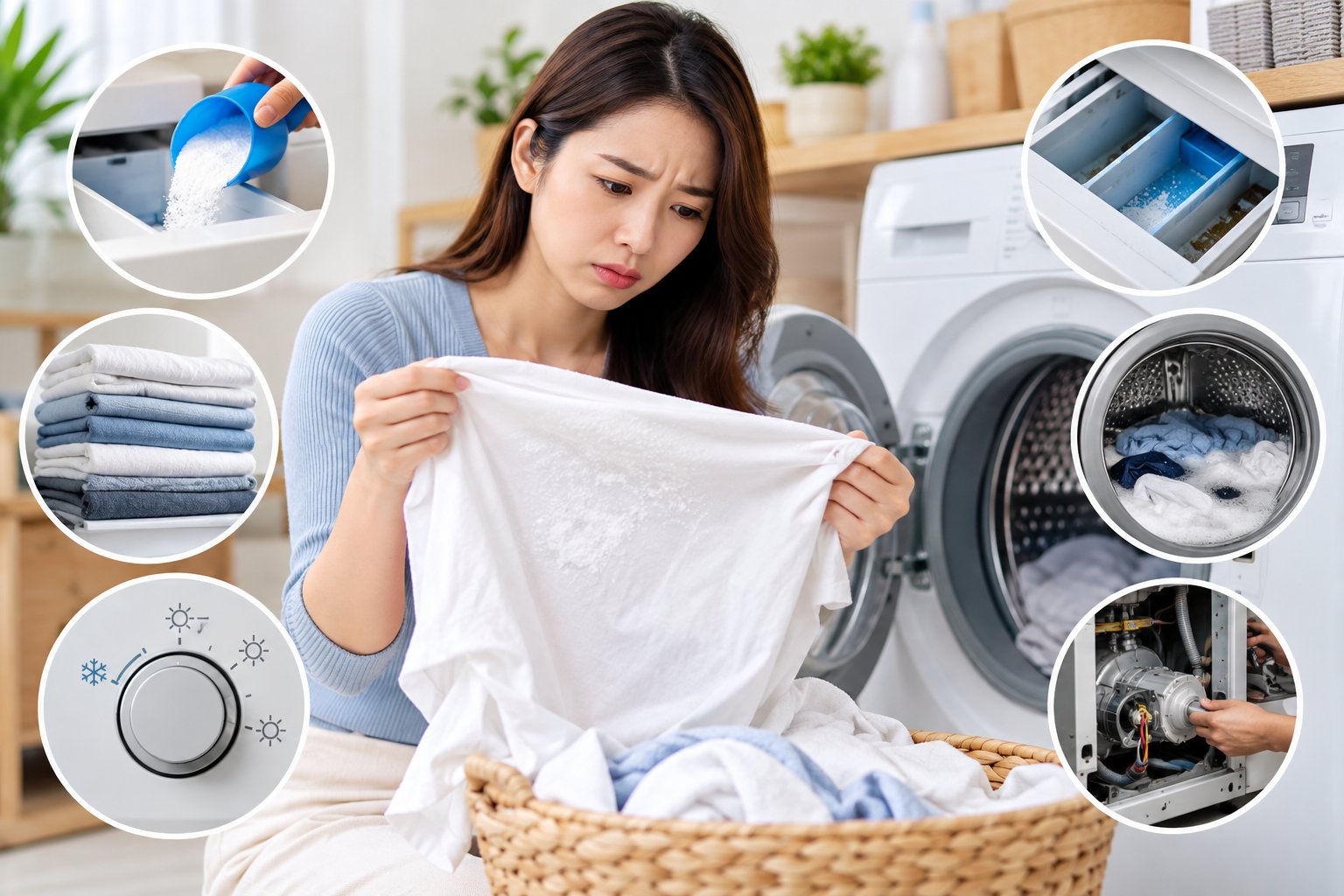 Quần áo còn bột giặt sau khi giặt: Cách xử lý 3 Ảnh minh hoạ: Quần áo còn bột giặt sau khi giặt: Cách xử lý