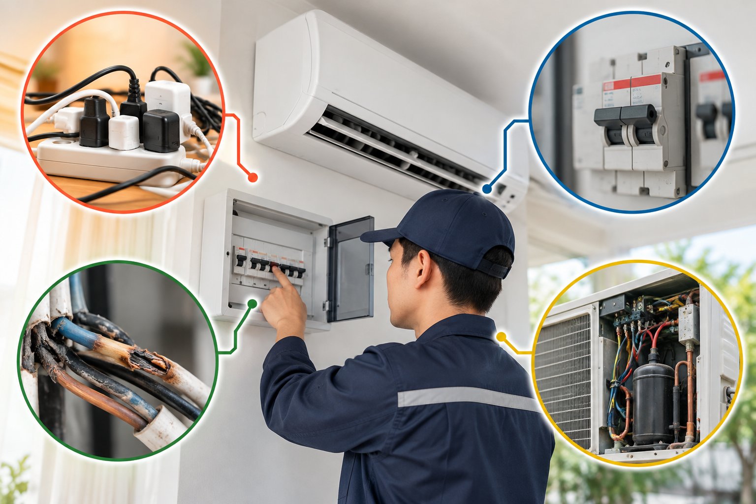Điều hòa nhảy aptomat: Nguyên nhân và cách xử lý 1 Ảnh minh hoạ: Điều hòa nhảy aptomat: Nguyên nhân và cách xử lý