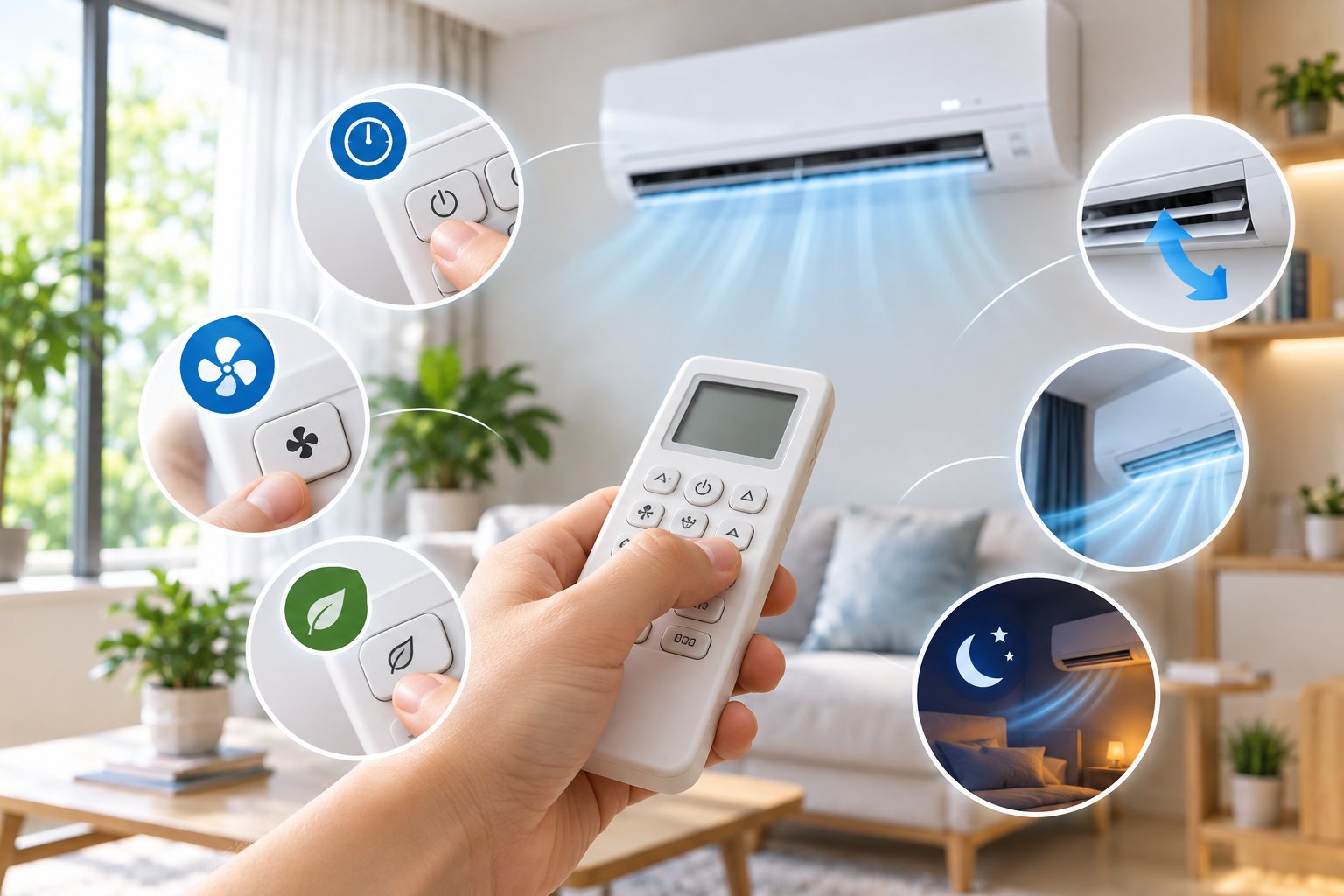 Cách sử dụng điều khiển điều hòa đúng chức năng 8 Ảnh minh hoạ: Cách sử dụng điều khiển điều hòa đúng chức năng