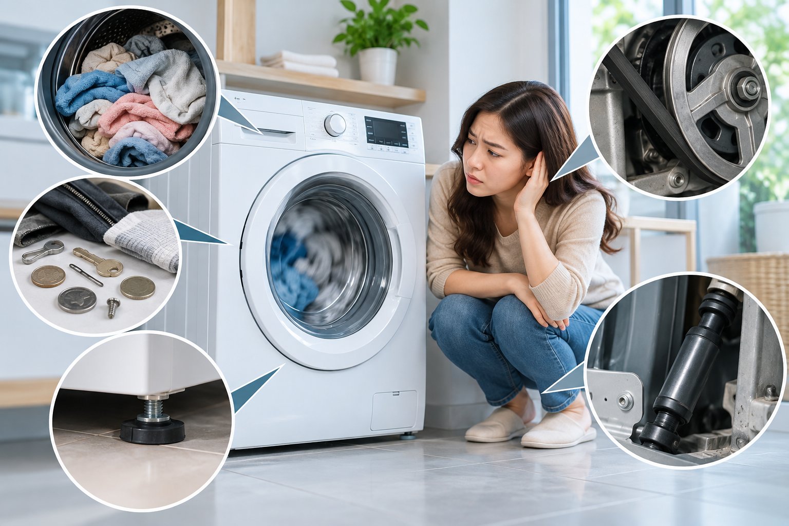 Máy giặt kêu to khi vắt: Cách kiểm tra an toàn 1 Ảnh minh hoạ: Máy giặt kêu to khi vắt: Cách kiểm tra an toàn