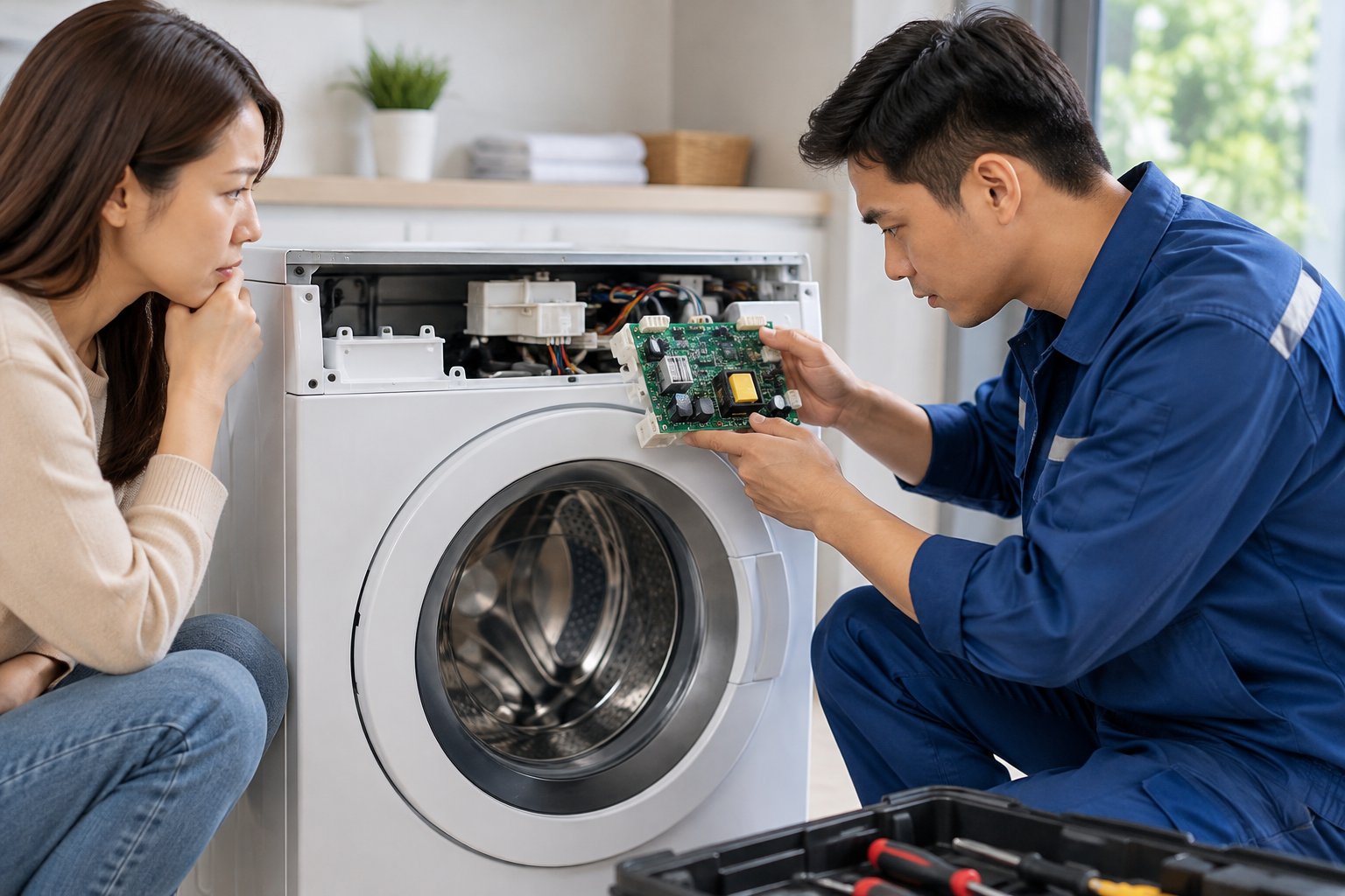 Máy giặt không lên nguồn: Cách kiểm tra an toàn 2 Ảnh minh hoạ: Máy giặt không lên nguồn: Cách kiểm tra an toàn